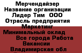 Мерчендайзер › Название организации ­ Лидер Тим, ООО › Отрасль предприятия ­ Маркетинг › Минимальный оклад ­ 22 000 - Все города Работа » Вакансии   . Владимирская обл.,Вязниковский р-н